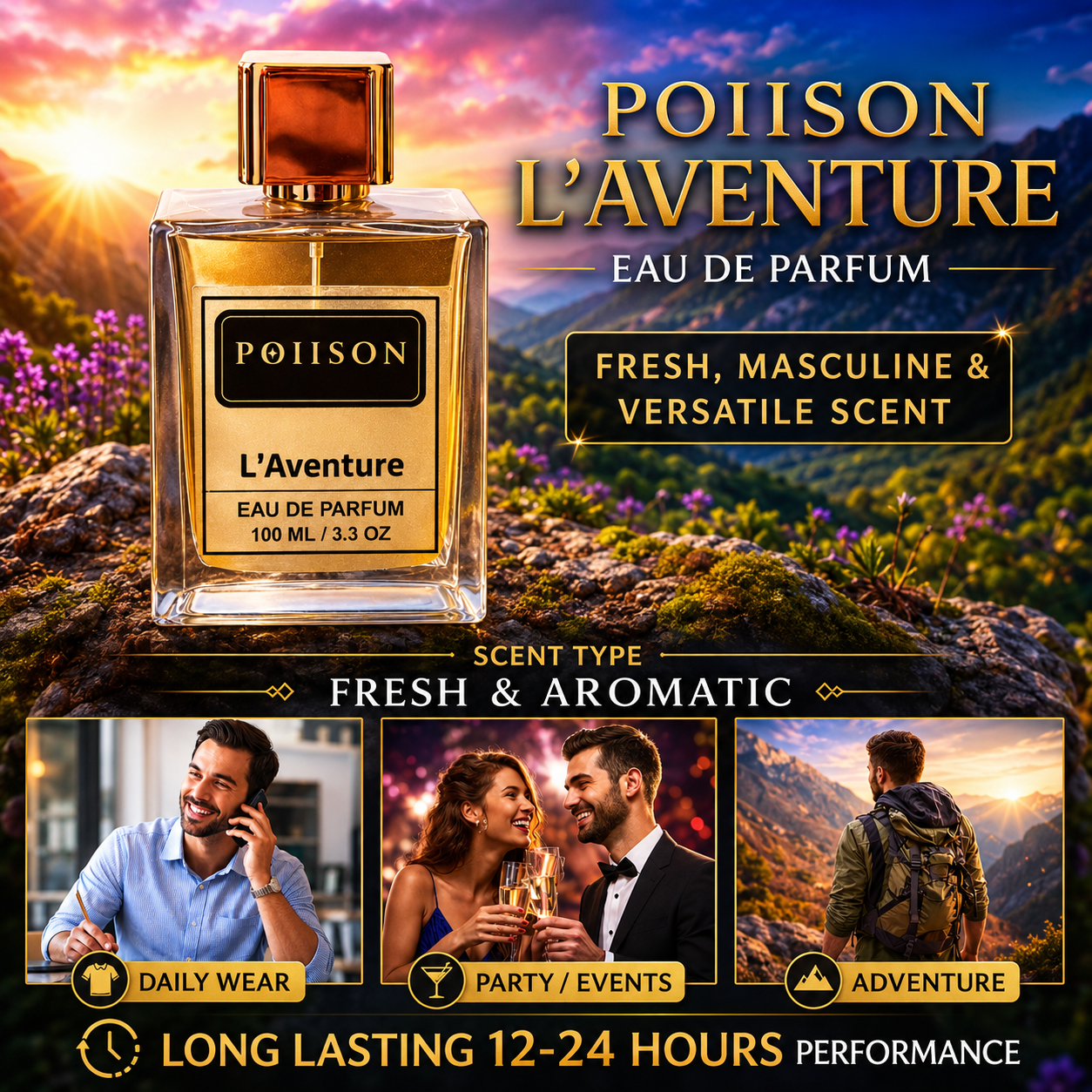 POIISON L'Aventure Eau De Parfum for Men – 100ML